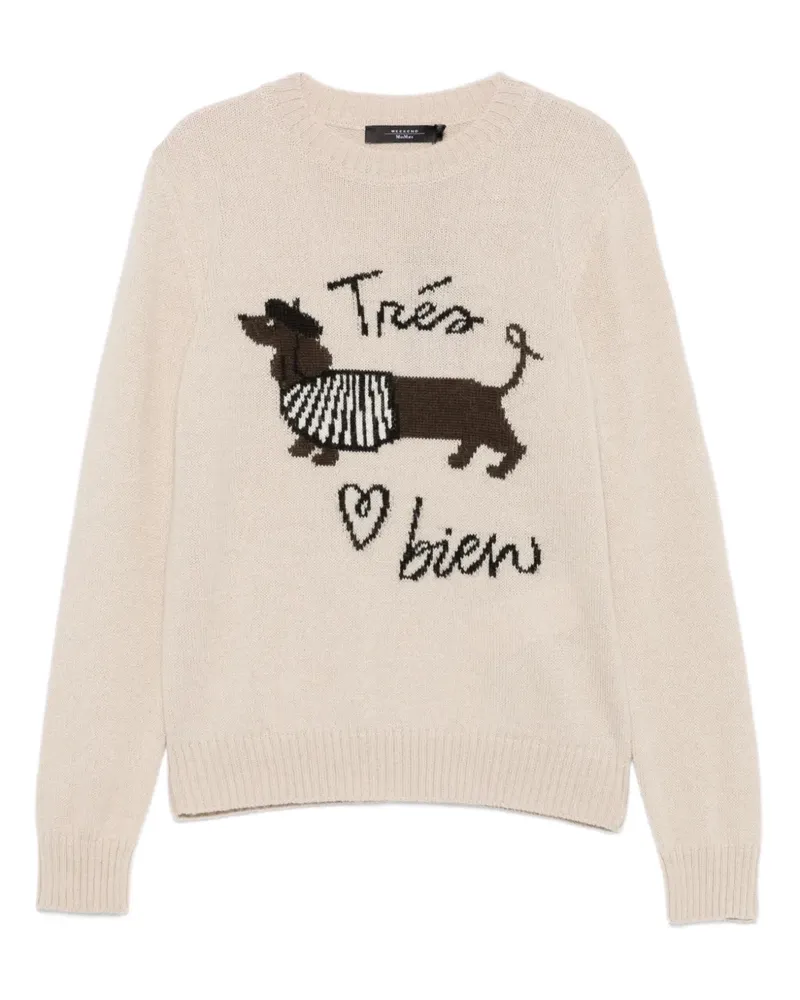 Max Mara Bestickter Pullover - Nude Nude