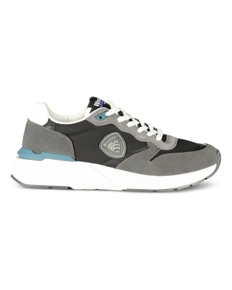 Blauer paneled lace-up sneakers - Grau Grau