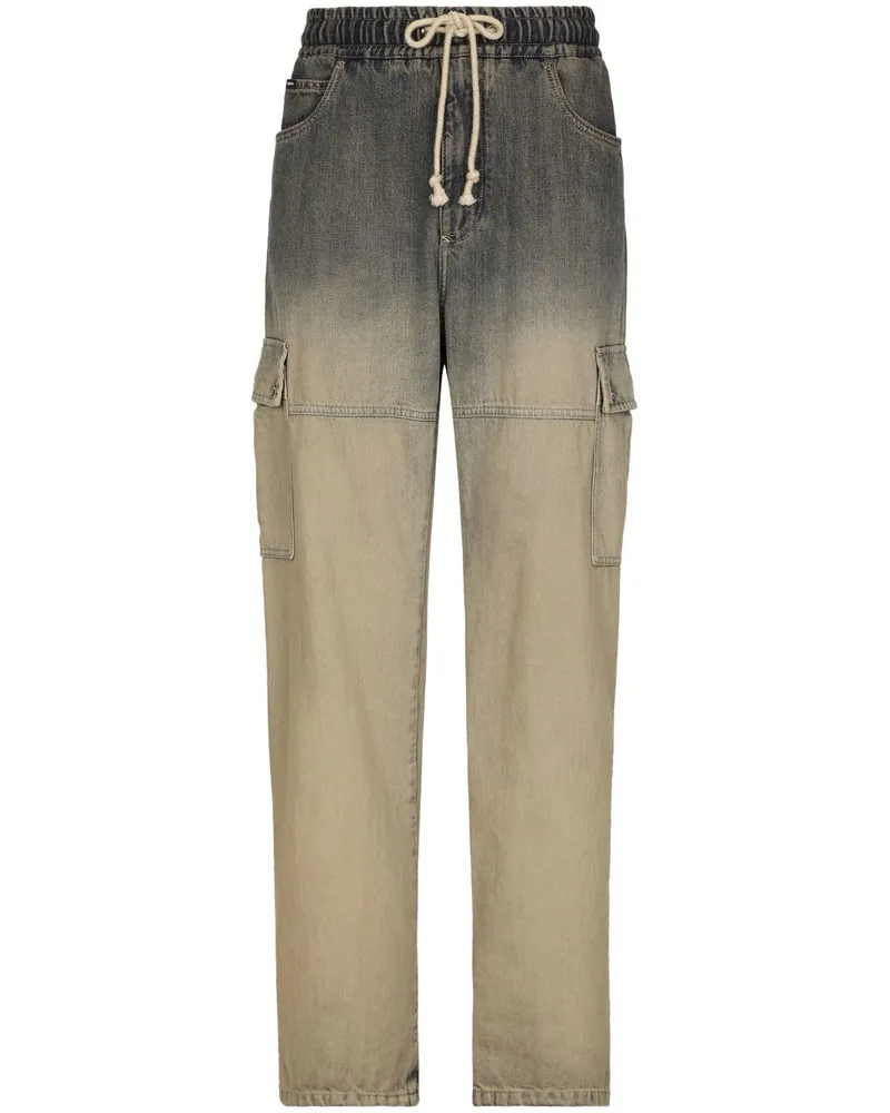 Dolce & Gabbana Cargo-Jeans mit Kordelzug - Nude Nude