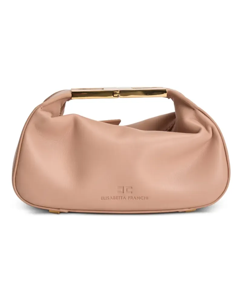 Elisabetta Franchi Tote Bag mit Schmuckhenkel - Nude Nude