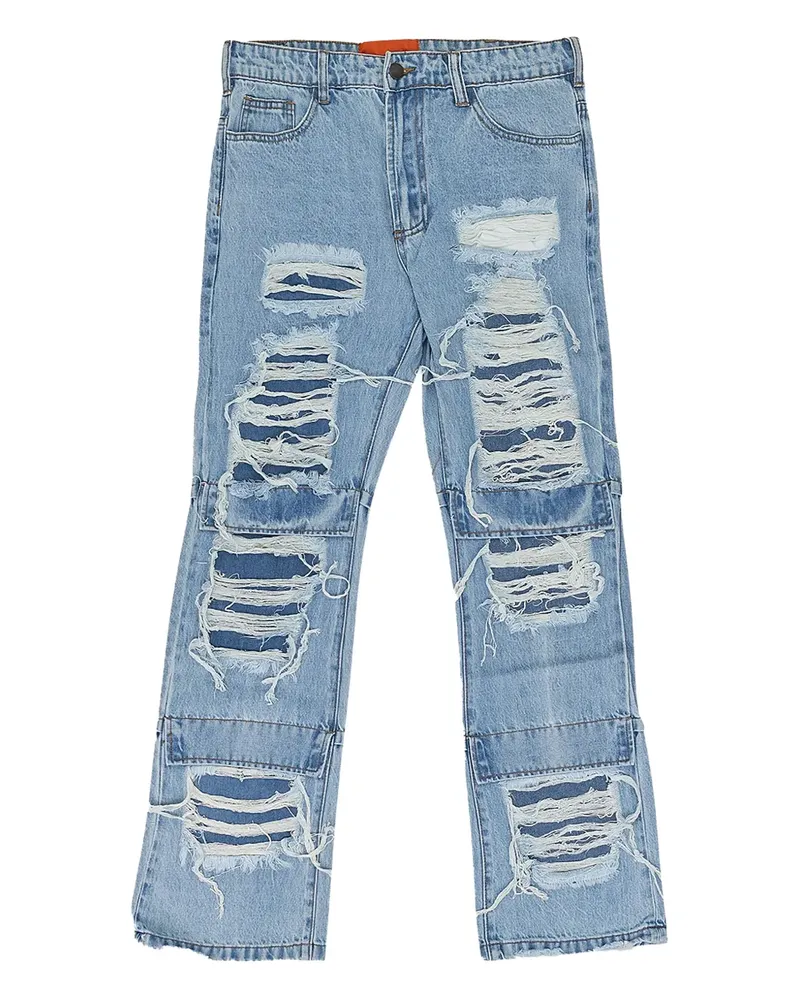 WHO DECIDES WAR ripped jeans - Blau Blau