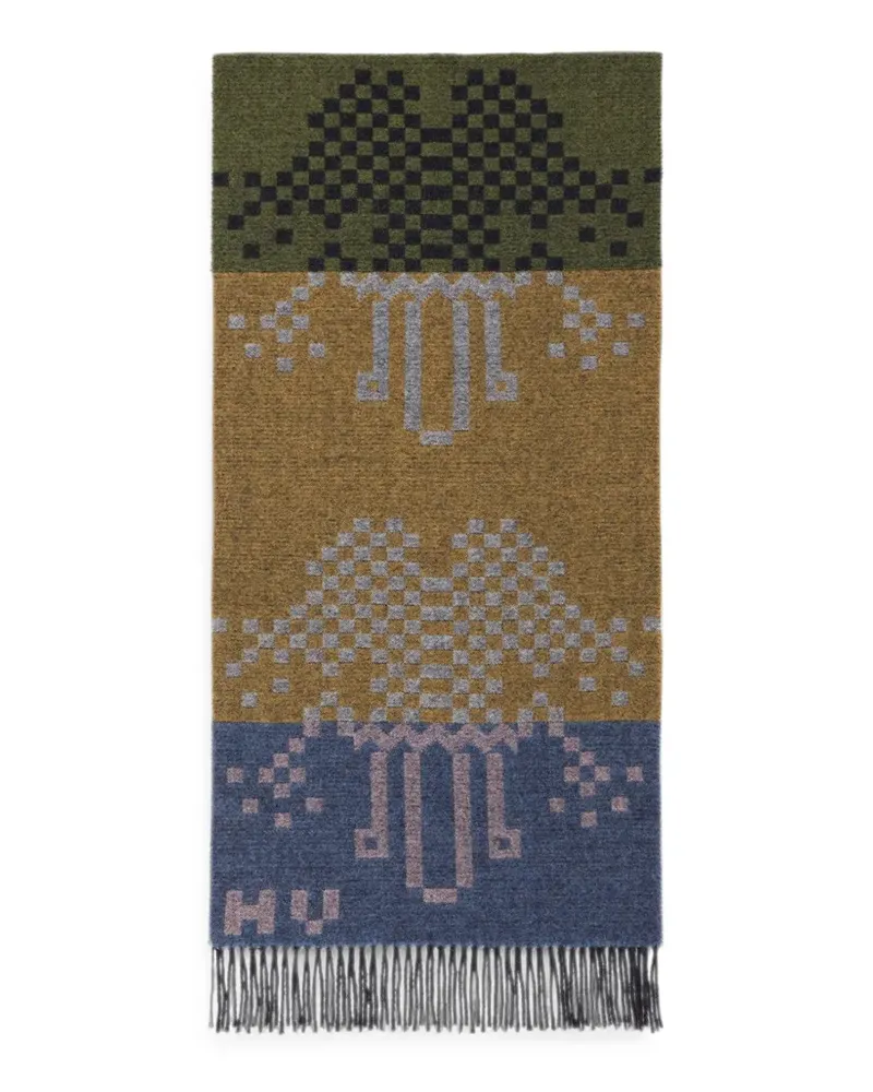 Henrik Vibskov Cross Stitch fringed scarf - Braun Braun