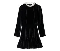 Minikleid aus Samt - Schwarz