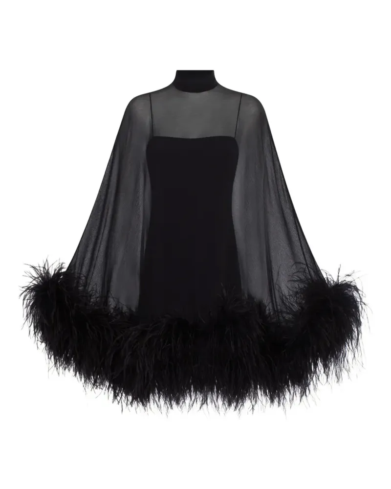Taller Marmo Vegas Spirito Kleid mit Federn - Schwarz Schwarz