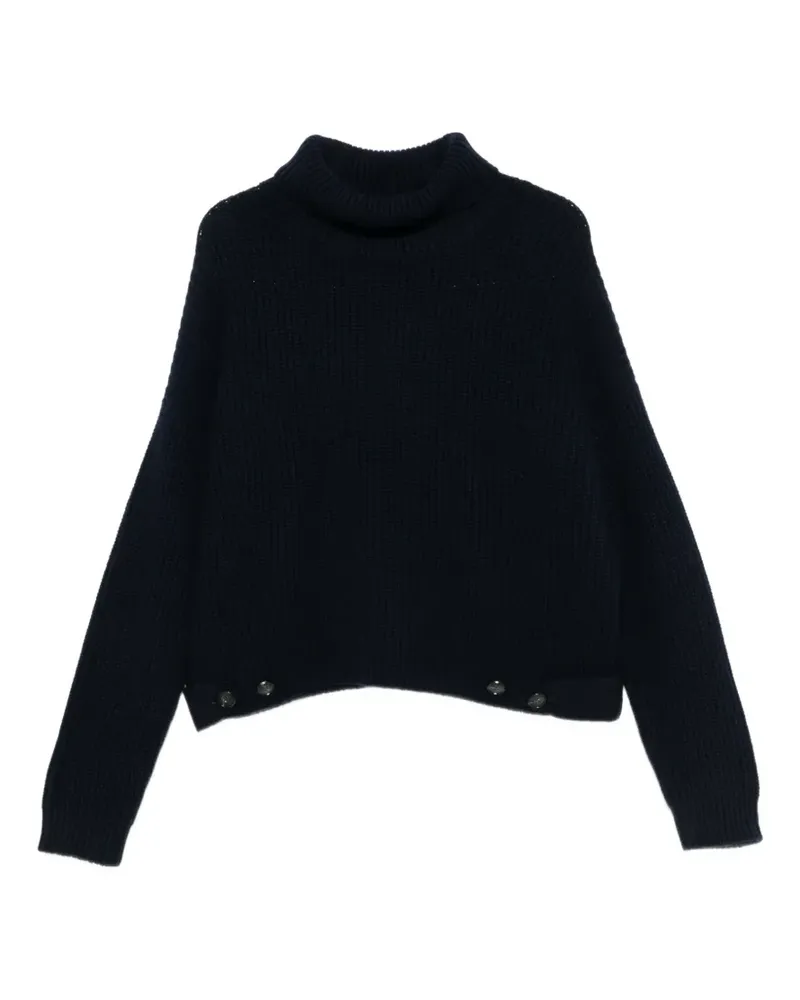 Lisa Yang ribbed roll-neck sweater - Blau Blau