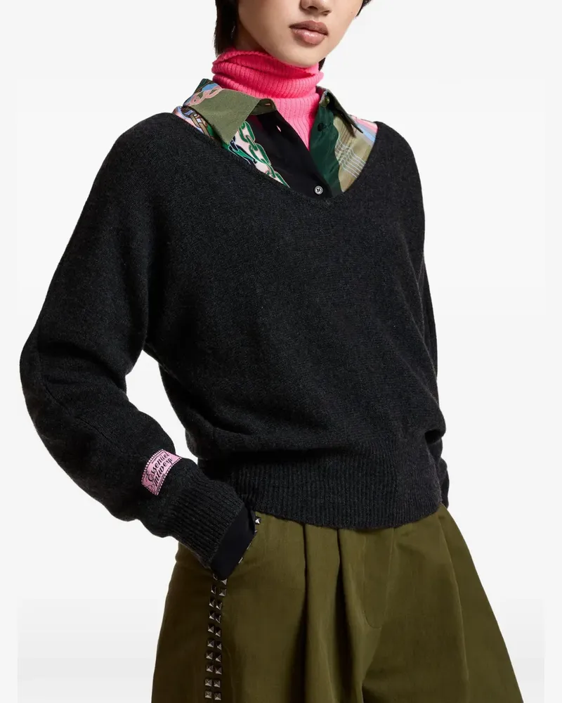 Essentiel Kage Pullover mit Fledermausärmeln - Schwarz Schwarz
