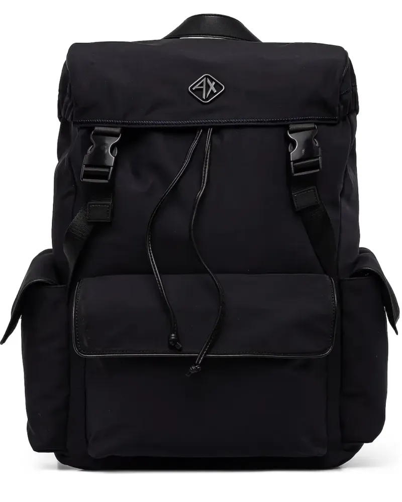 Armani Exchange Rucksack mit Kordelzug - Schwarz Schwarz