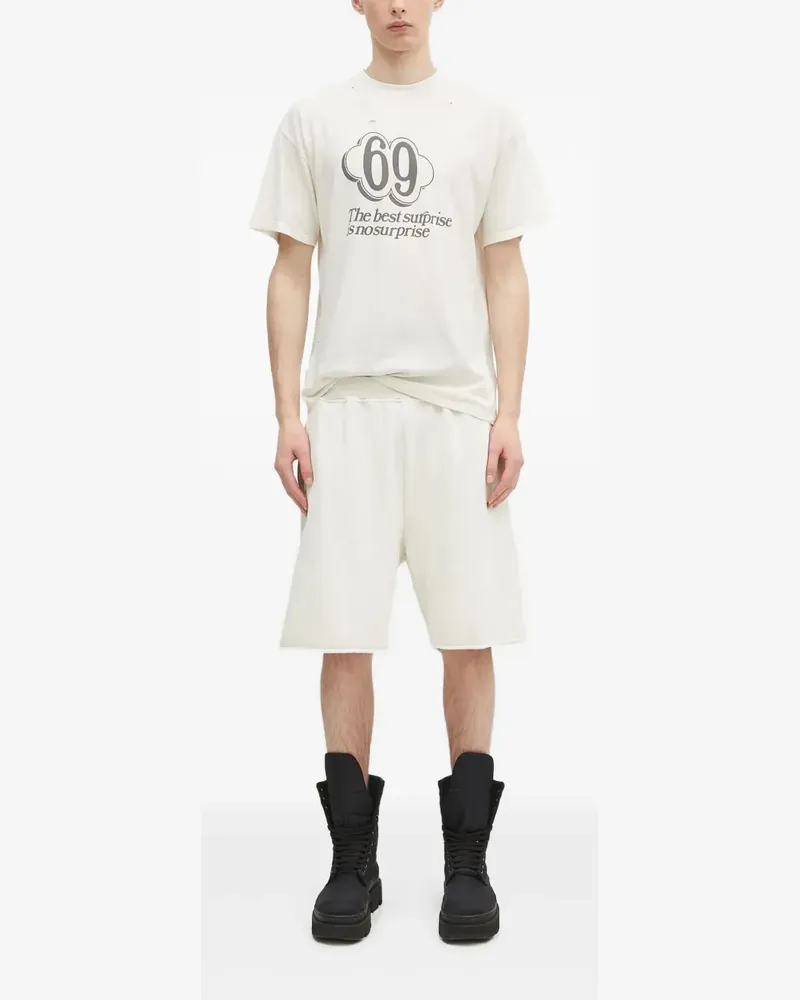 Aries T-Shirt mit Distressed-Print - Weiß Weiß