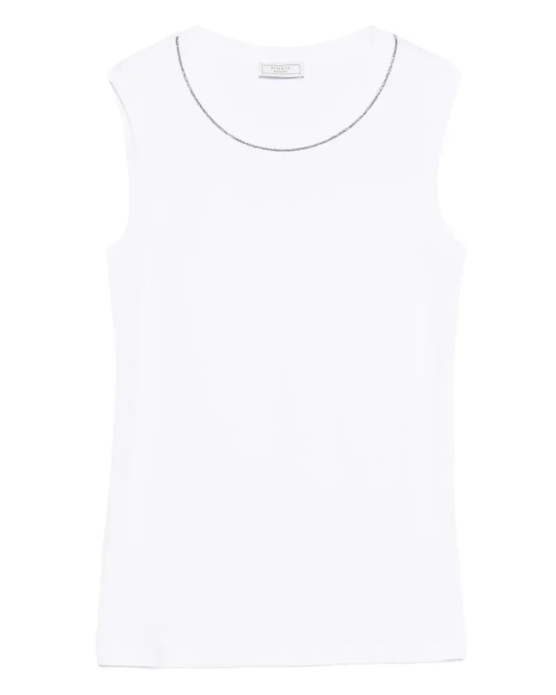 Peserico Klassisches Trägershirt - Weiß Weiß