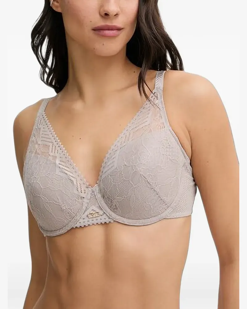 Chantelle lace-embellished underwired bra - Nude Nude