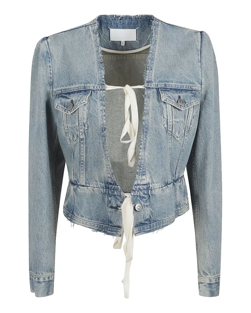 Maison Margiela raw-cut denim jacket - Blau Blau