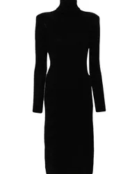 Tom Ford Midikleid aus Kaschmir mit Cut-Out Schwarz