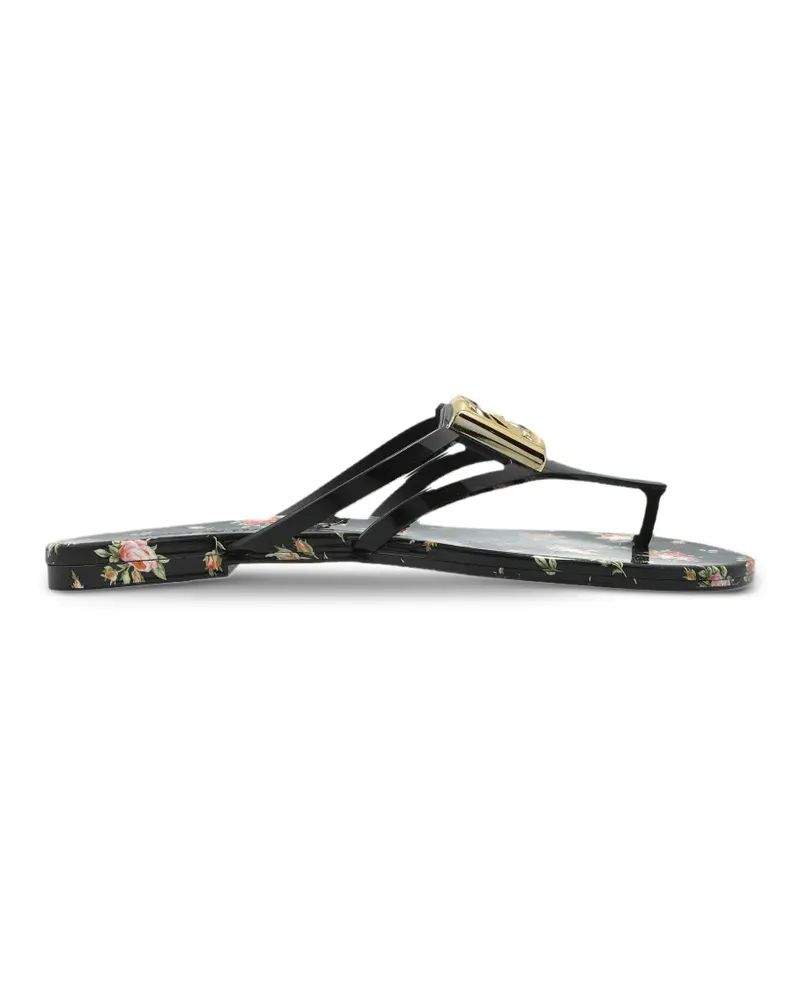 Dolce & Gabbana logo-detail flip-flops - Schwarz Schwarz