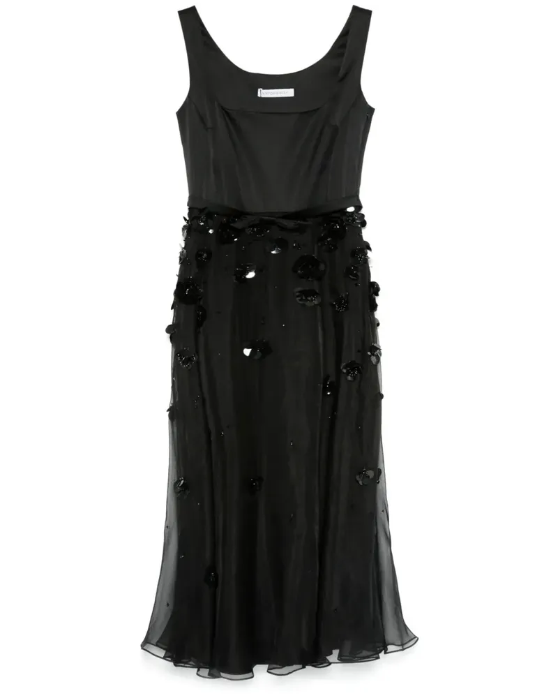 Viktor & Rolf Besticktes Maxikleid in A-Linie - Schwarz Schwarz