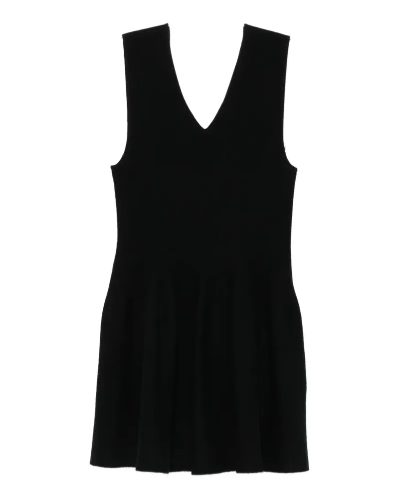 Lisa Yang V-neck mini dress - Schwarz Schwarz