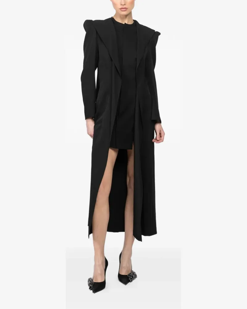 Yohji Yamamoto buttoned long-sleeve dress - Schwarz Schwarz