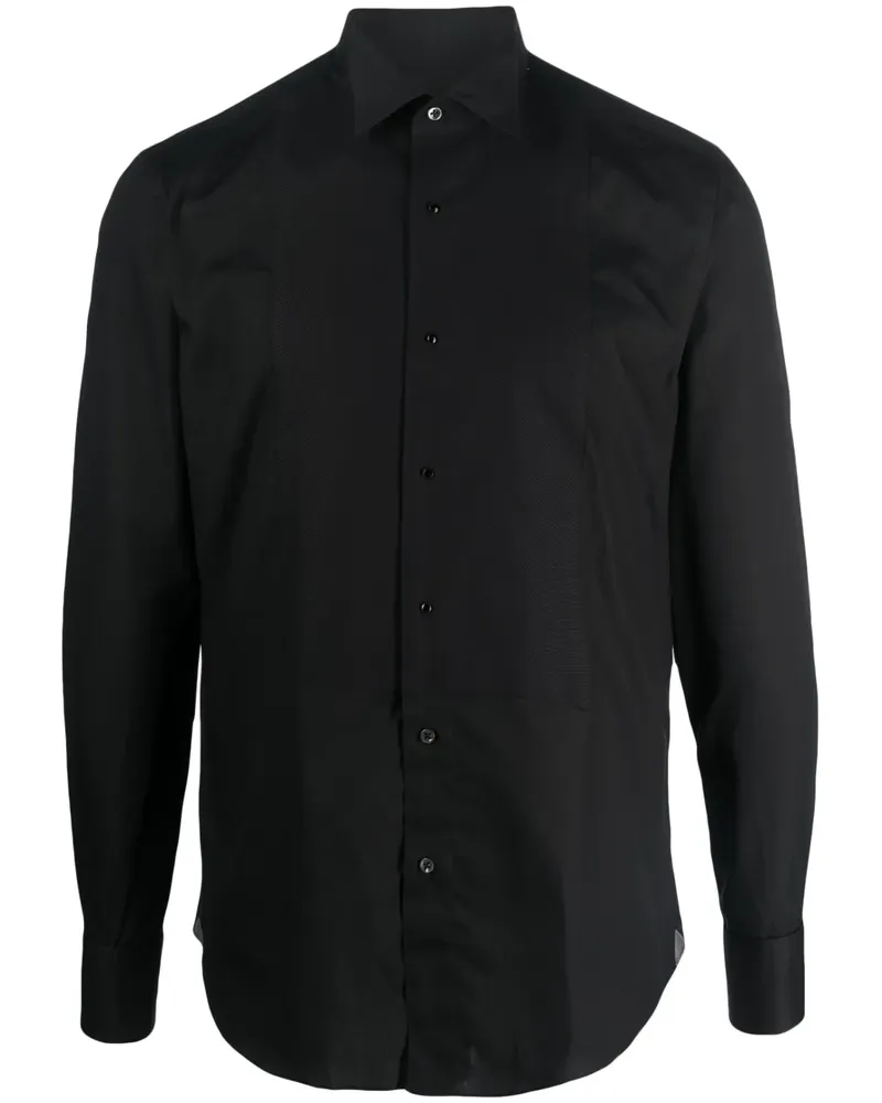 Corneliani Hemd mit Eton-Kragen - Schwarz Schwarz