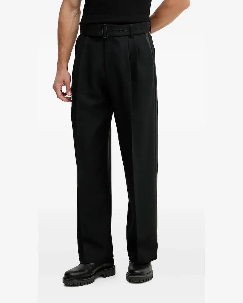 Versace Jeans Bundfaltenhose mit Gürtel - Schwarz Schwarz