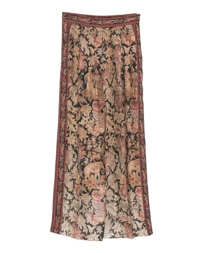 Pierre-Louis Mascia Seidenhose mit Print - Braun Braun