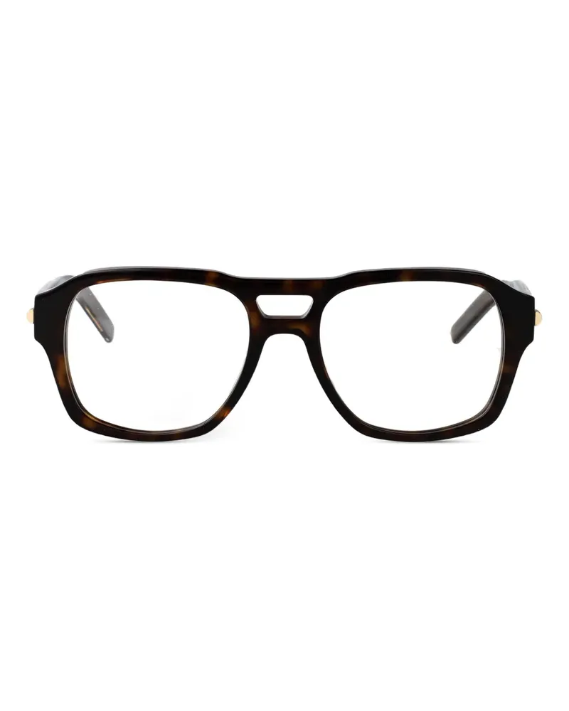 Givenchy Brille mit eckigem Gestell - Braun Braun