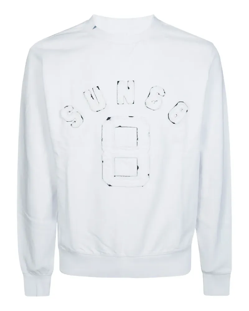 Sun68 Sweatshirt mit Logo-Patch - Weiß Weiß