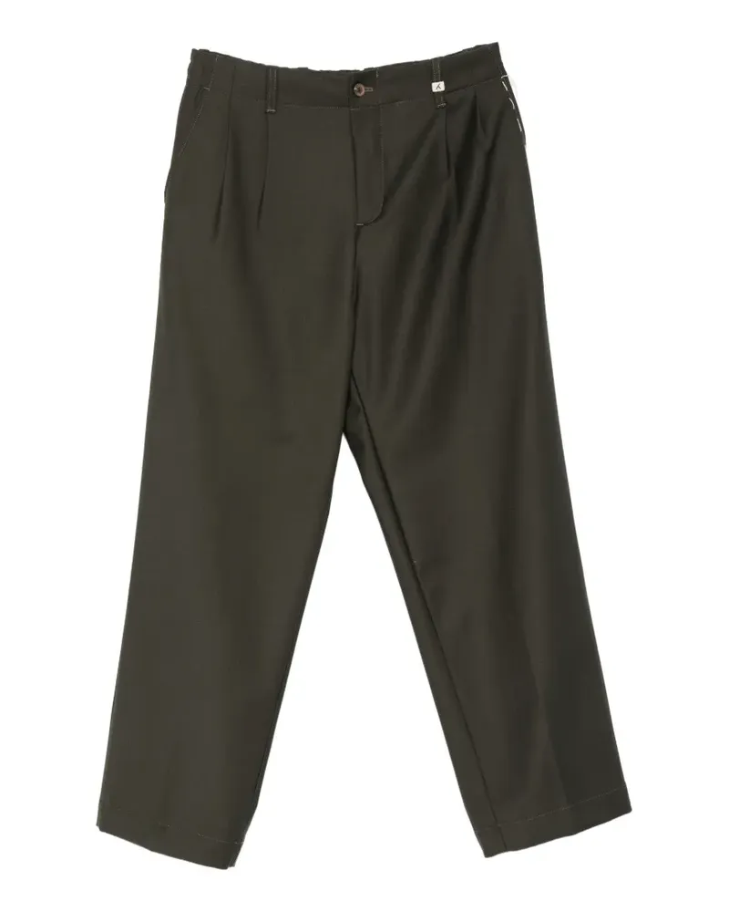 MYTHS Bundfaltenhose mit geradem Bein - Grün Grün