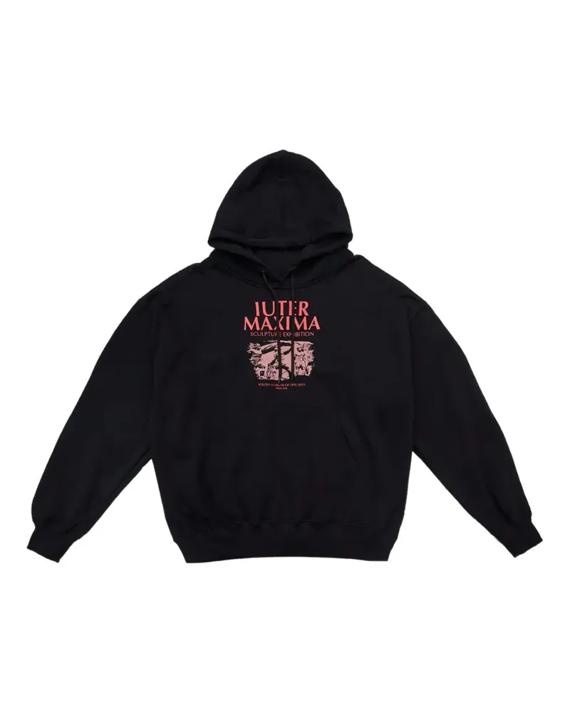 Iuter graphic-print hoodie - Schwarz Schwarz