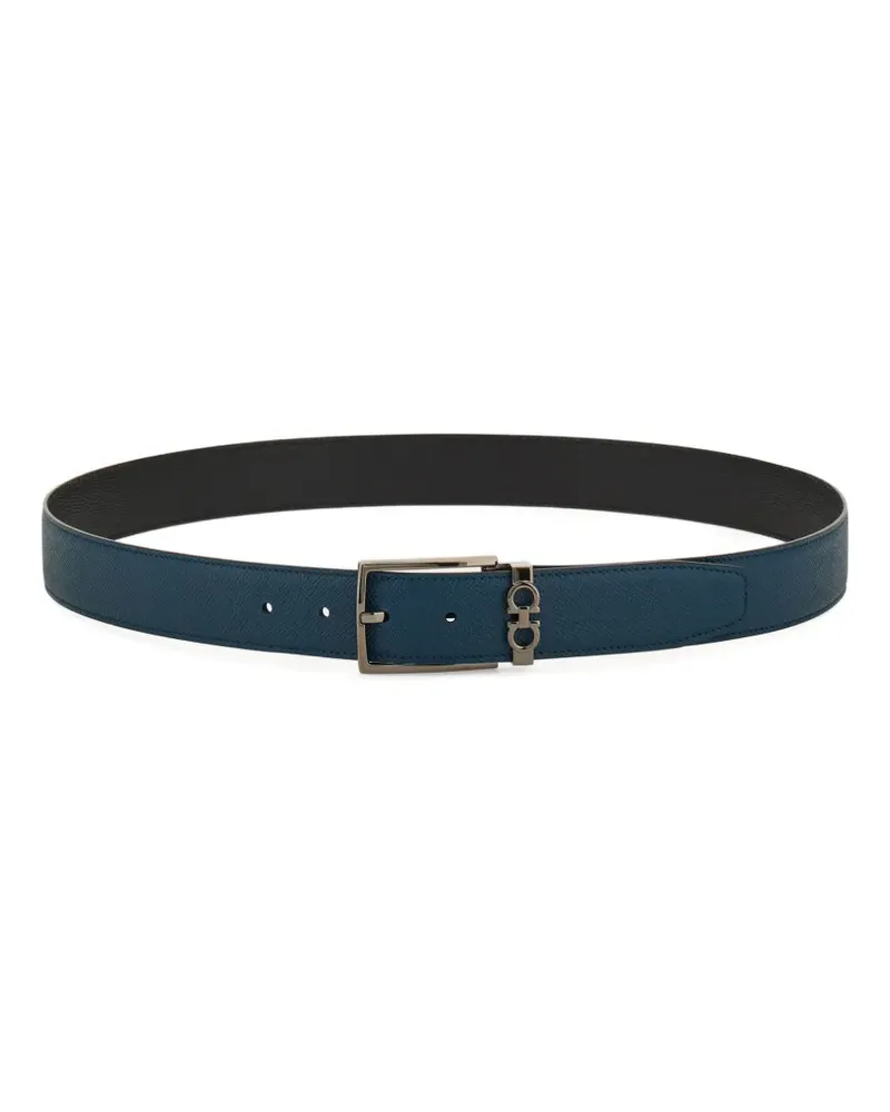 Ferragamo Gancini reversible and adjustable belt - Blau Blau