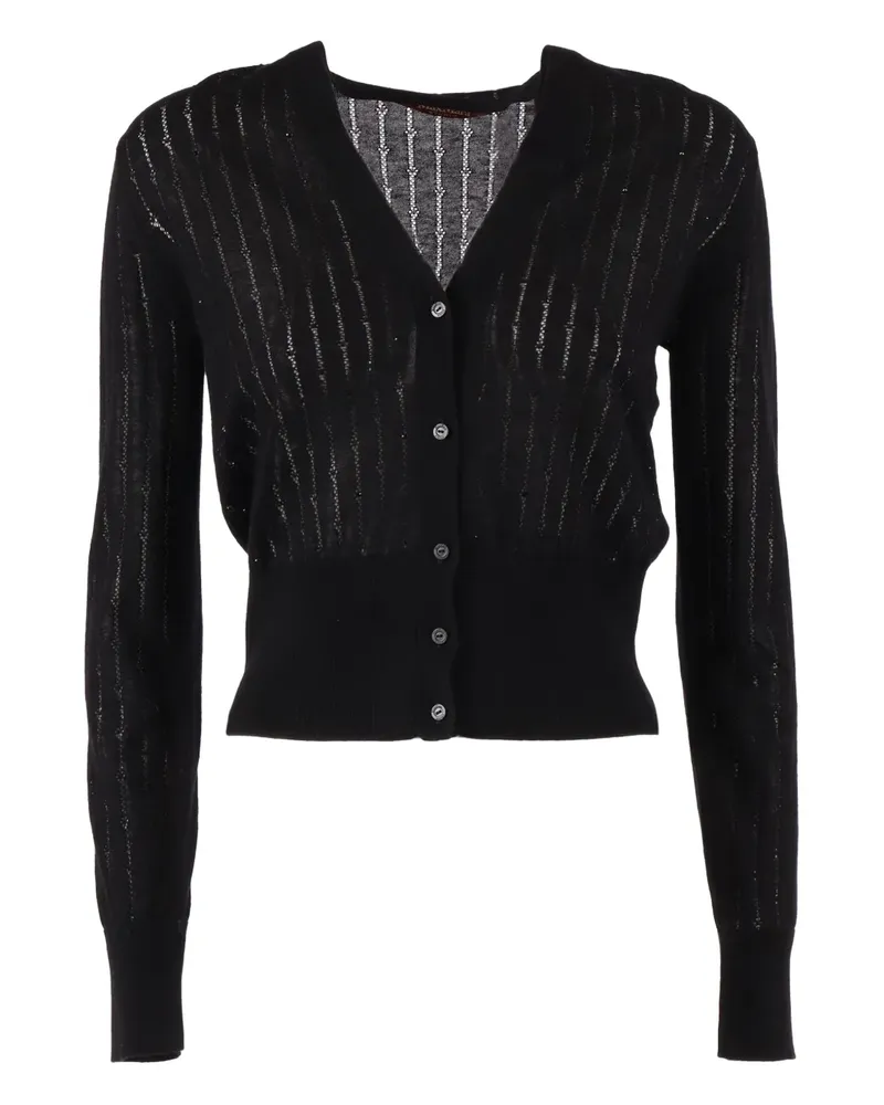 Max Mara Nogara Cardigan mit Knöpfen - Schwarz Schwarz