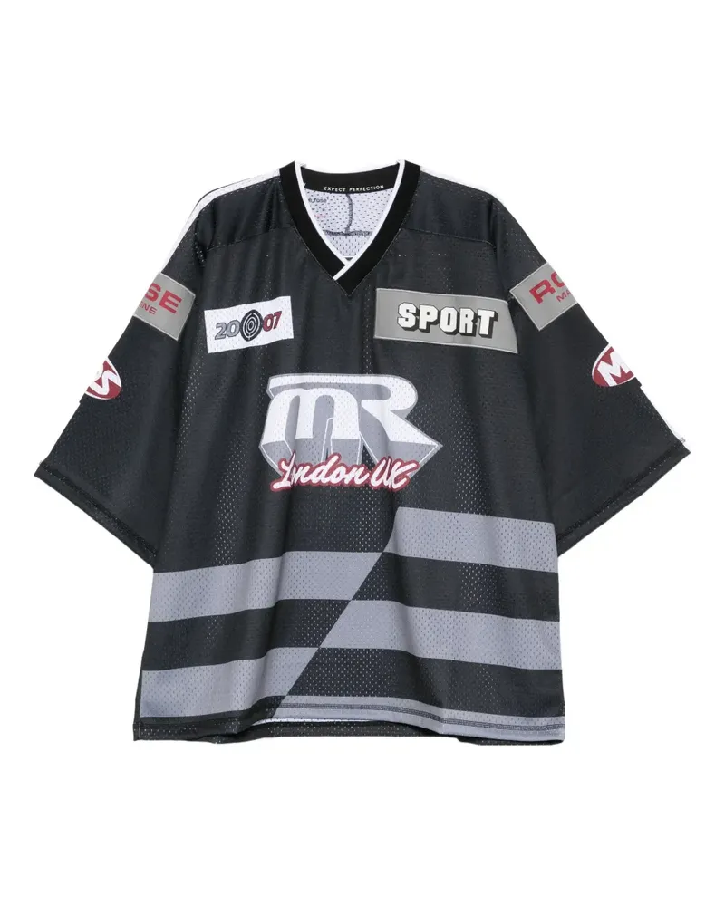 Martine Rose Hockey T-Shirt - Schwarz Schwarz