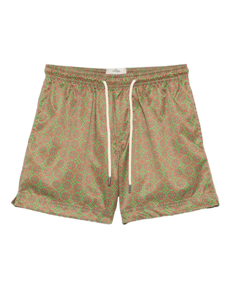 PENINSULA geometric-print drawstring swim shorts - Grün Grün