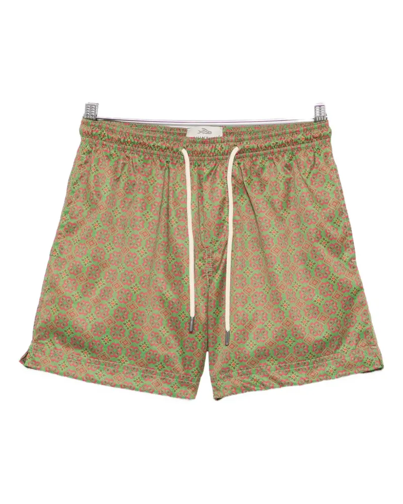 PENINSULA geometric-print drawstring swim shorts - Grün Grün