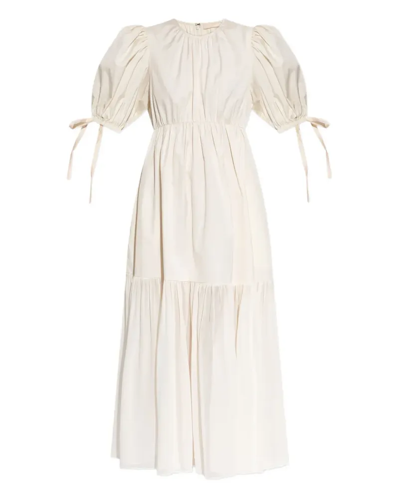 Ulla Johnson Midikleid mit Puffärmeln - Nude Nude