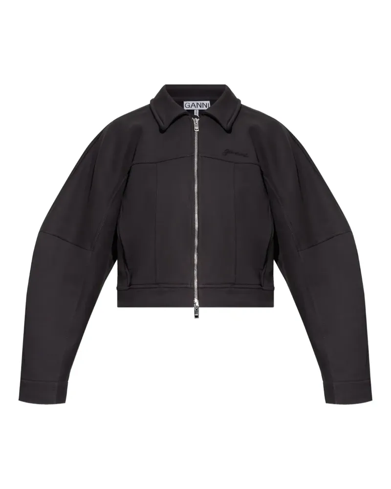 Ganni Jacke aus Baumwolle - Grau Grau