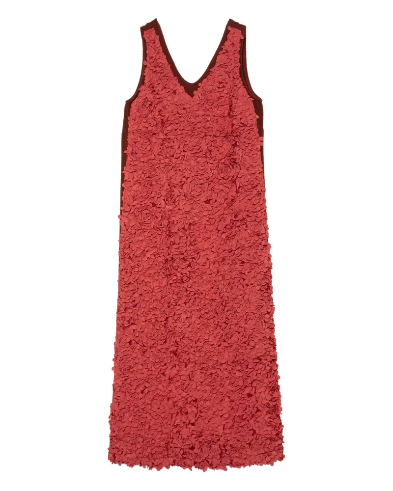 Muller of Yoshiokubo V-neck textured dress - Rot Rot