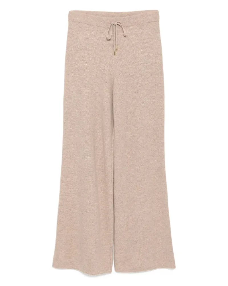 N.Peal Gestrickte Hose mit Wabenmuster - Nude Nude