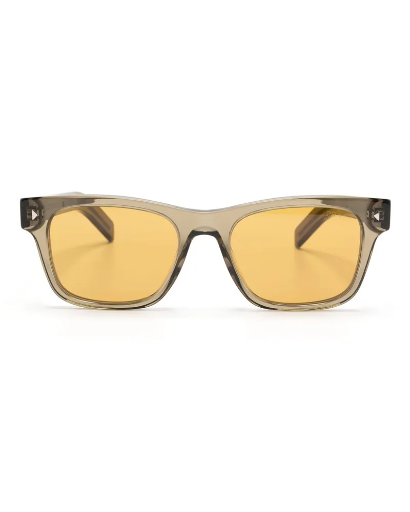 Prada Sonnenbrille mit eckigem Gestell - Nude Nude