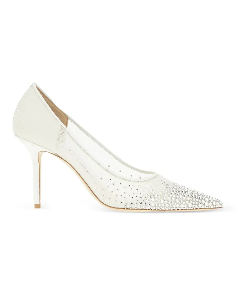 Jimmy Choo Love Pumps mit Kristallen - Weiß Weiß