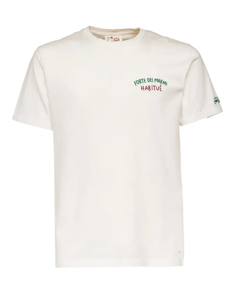 MC2 Saint Barth Portland T-Shirt mit Stickerei - Weiß Weiß