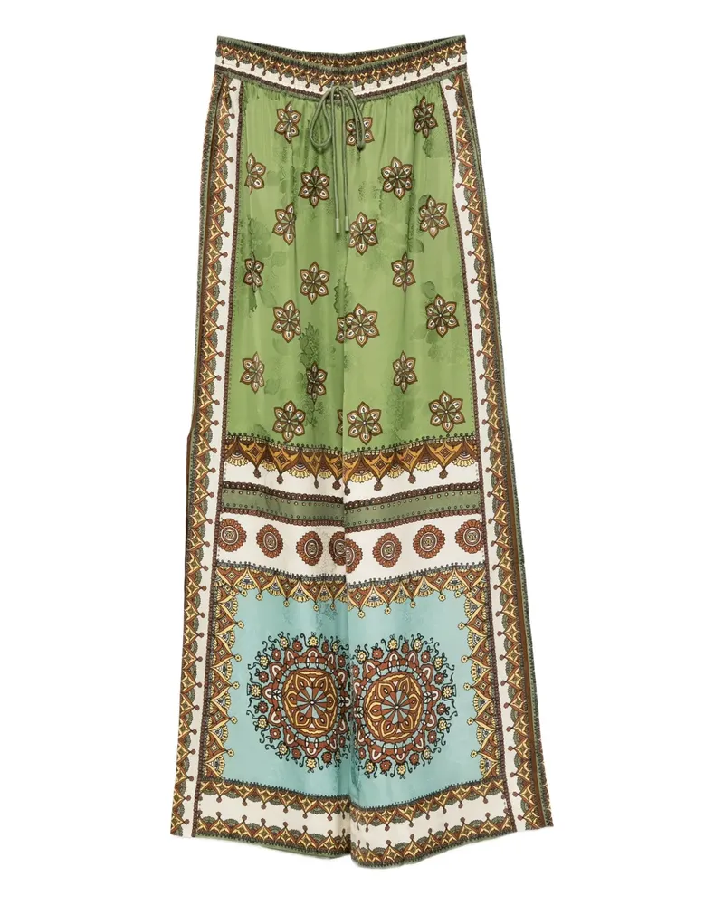 ALEMAIS Contina Hose mit Blumen-Print - Grün Grün