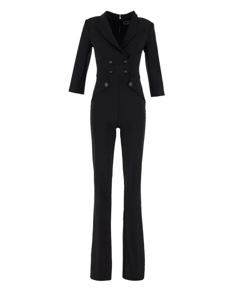 Elisabetta Franchi Doppelreihiger Jumpsuit - Schwarz Schwarz