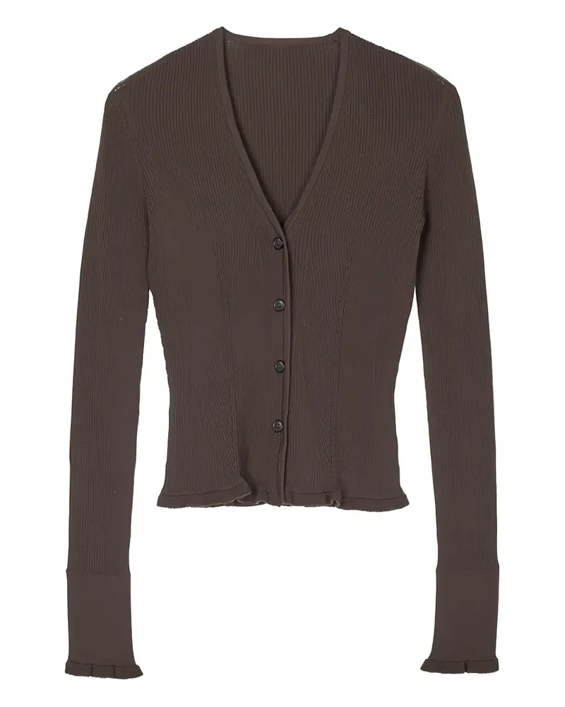 Cecilie Bahnsen Bessie Cardigan mit Rüschen - Braun Braun