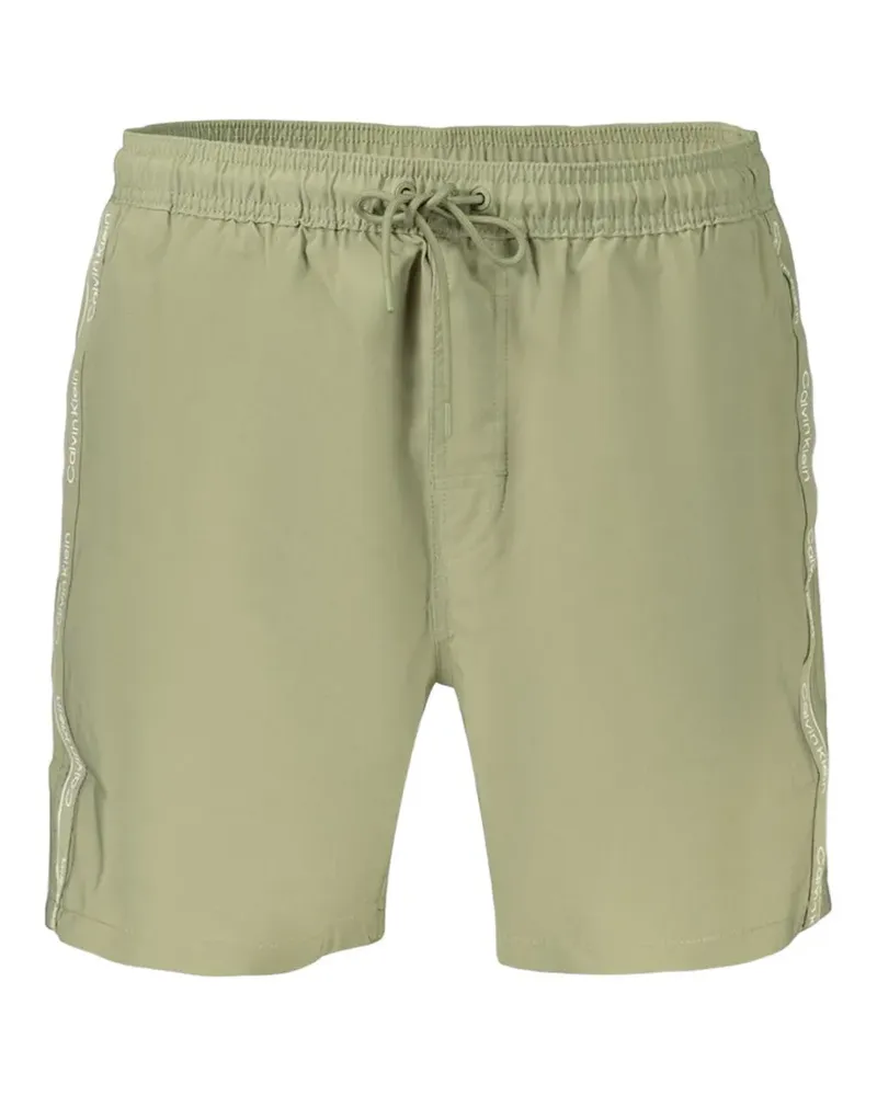 Calvin Klein Core logo-tape drawstring swim shorts - Grün Grün