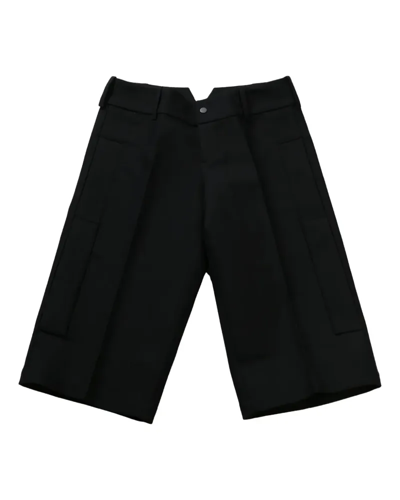 Fax Copy Express cut-out waist detailing bermuda shorts - Schwarz Schwarz