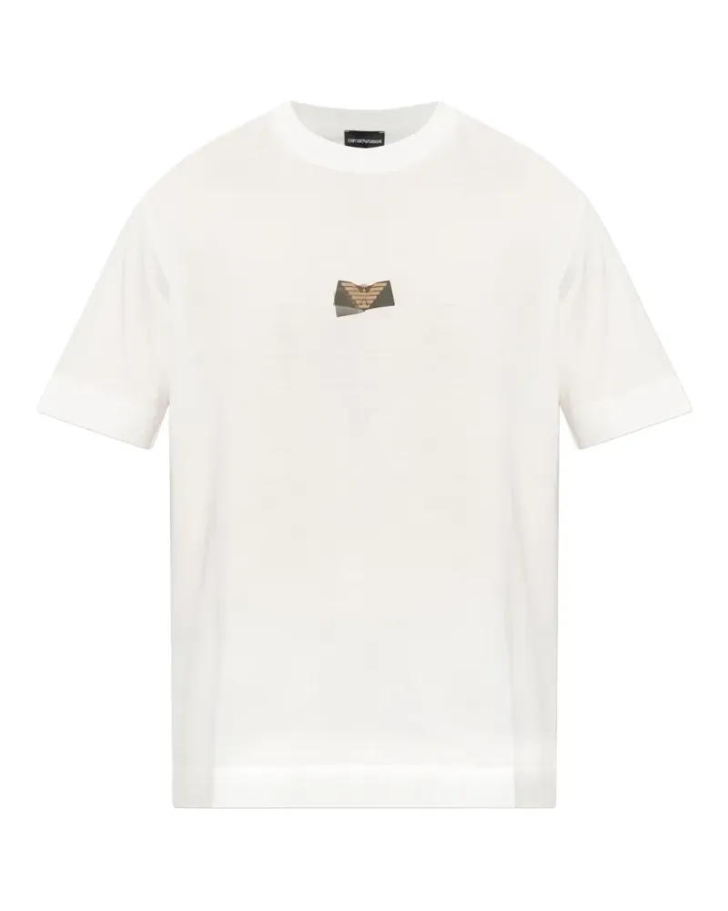 Emporio Armani logo-patch short-sleeve T-shirt - Weiß Weiß