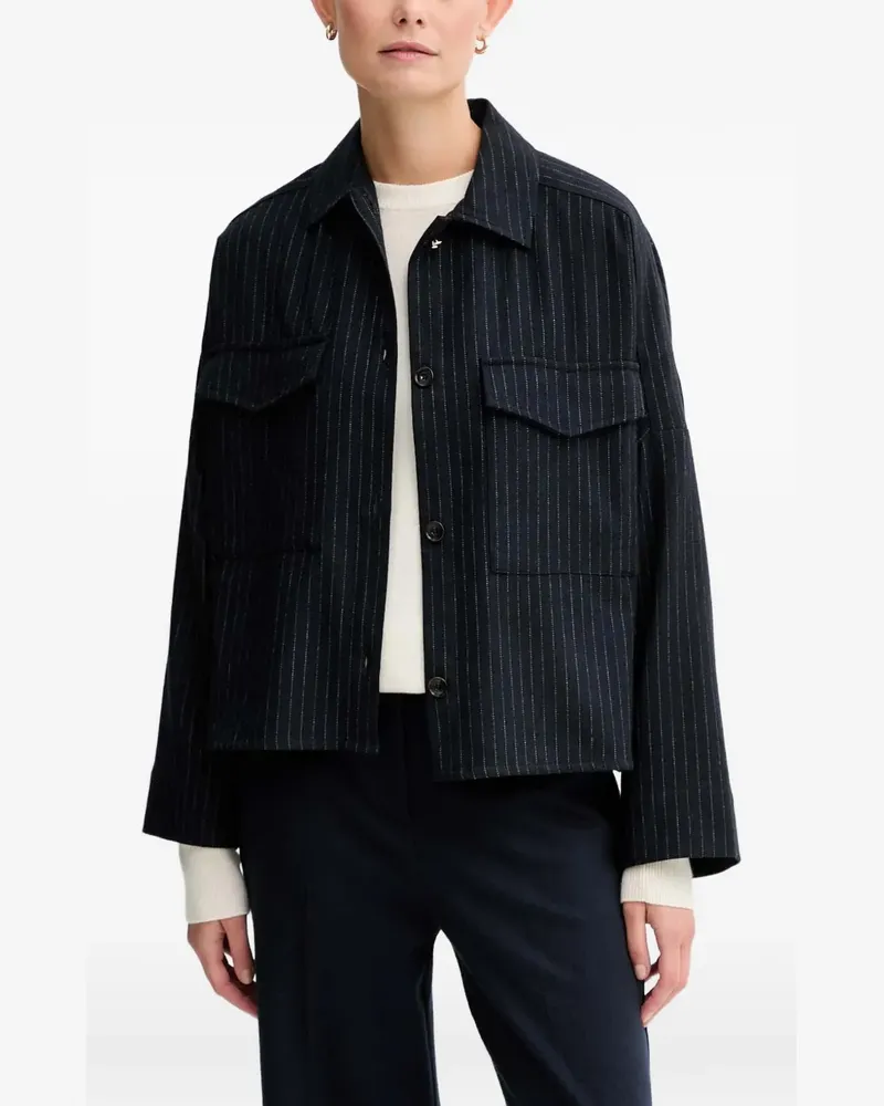 Sessùn Hemd mit Nadelstreifen - Schwarz Schwarz