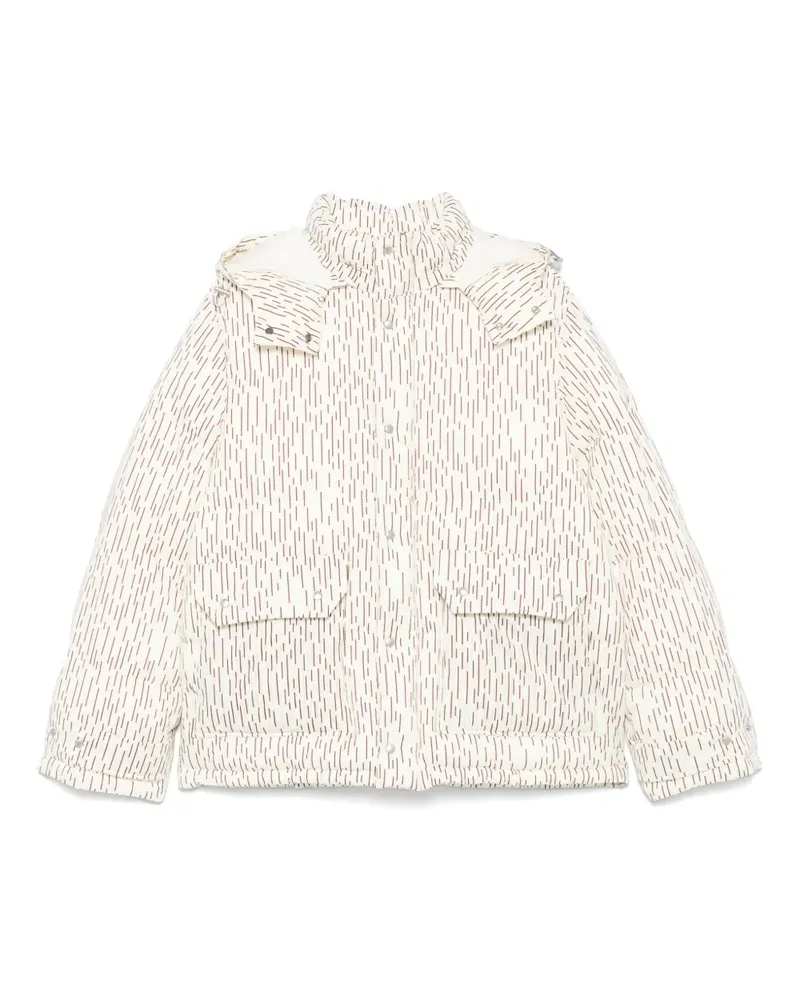 FURSAC Gefütterte Jacke mit Streifen - Nude Nude