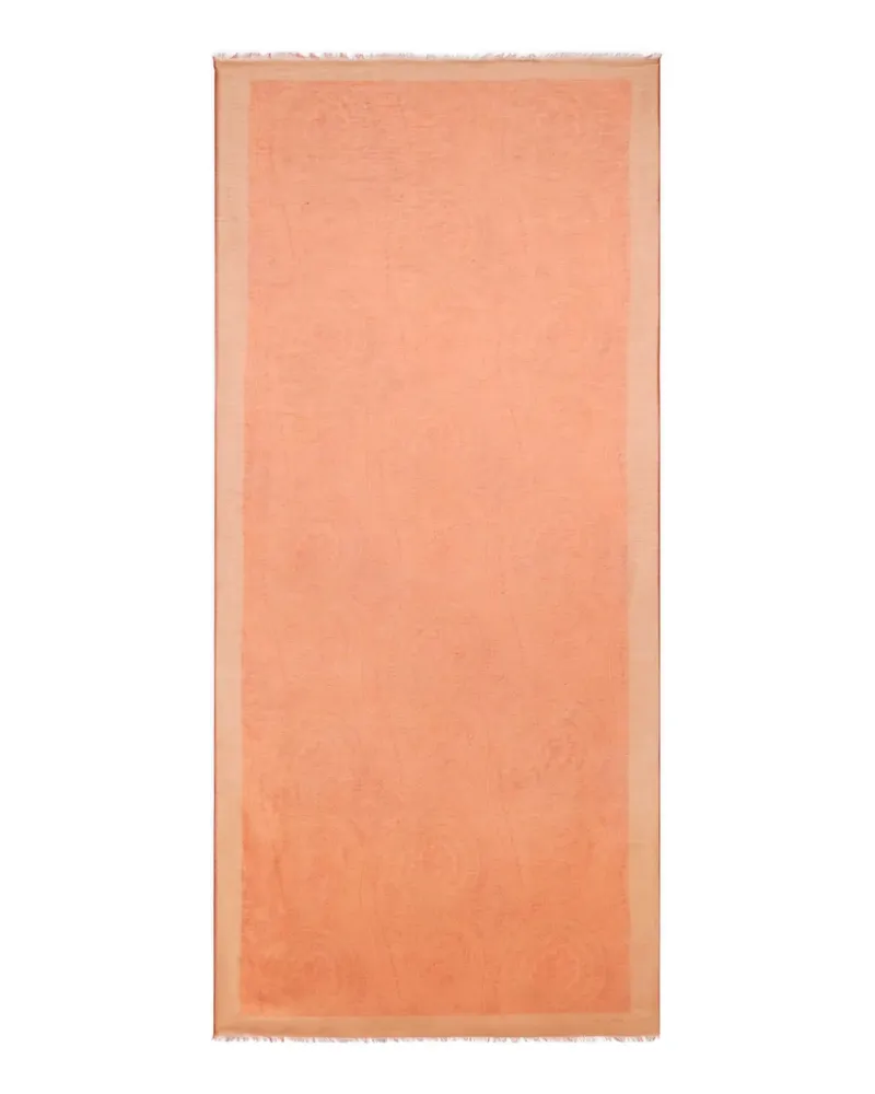 Etro Schal aus Leinengemisch mit Paisleymuster - Orange Orange