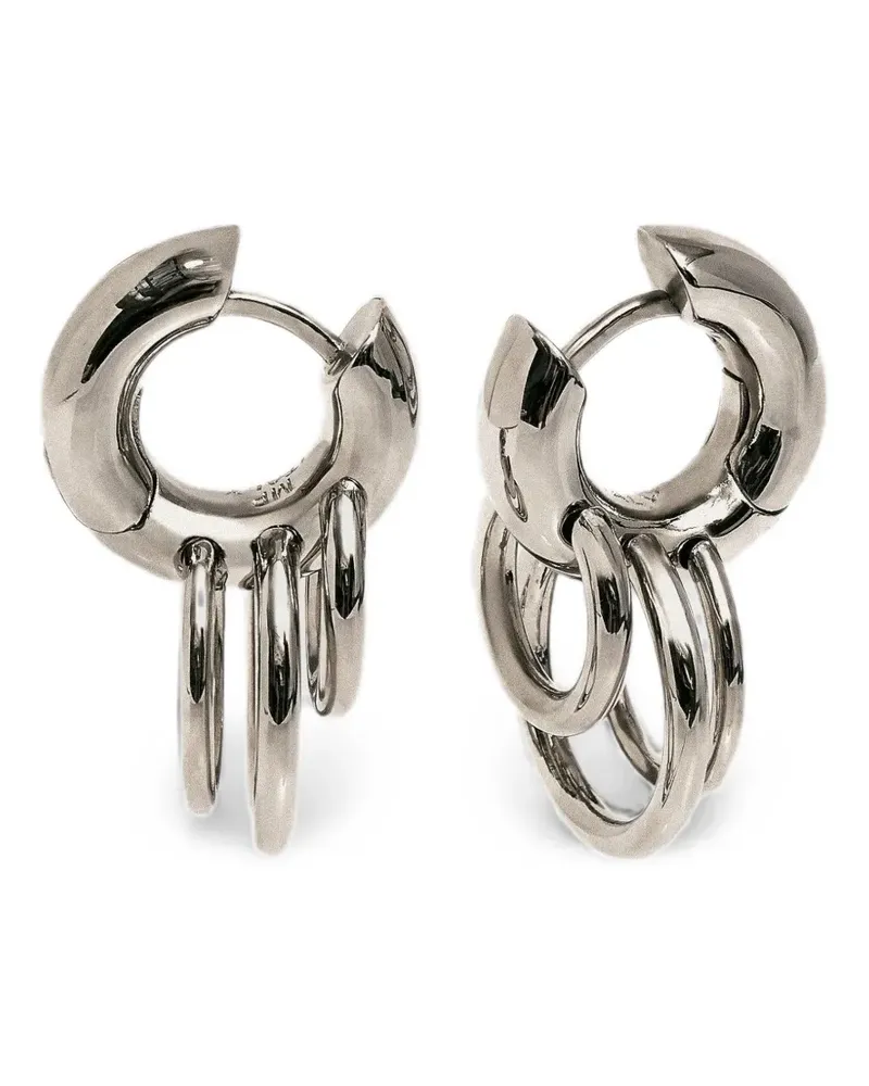 PANCONESI Blow Up hoop earrings - Silber Silber