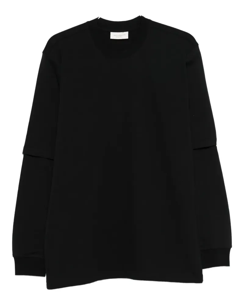 Yes London layered-sleeve sweatshirt - Schwarz Schwarz